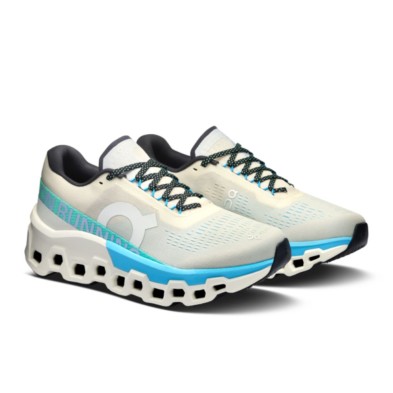 Zapatillas On Running Cloudmonster 2 mujer crema turquesa