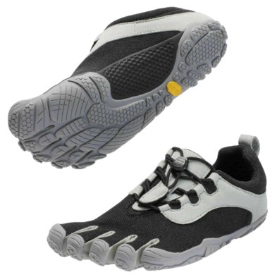Zapatillas Vibram Fivefingers V-RUN Retro mujer negro gris minimalista y cómoda