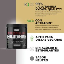 Weider Premium L-Glutamina + Astragin 400 gr características principales