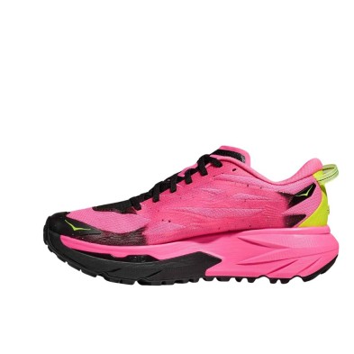 Zapatillas Hoka Mafate 5 Hombre Neon Rose/ Black estructura de TPU