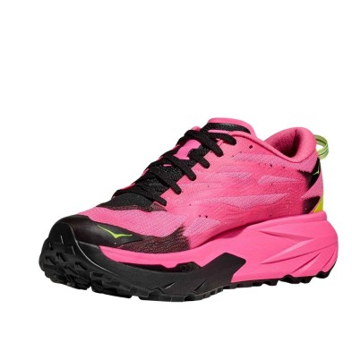 Zapatillas Hoka Mafate 5 Hombre Neon rosa y negro