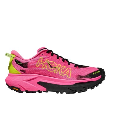 Zapatillas Hoka Mafate 5 Hombre Neon Rose/ Black compatiblidad con polainas