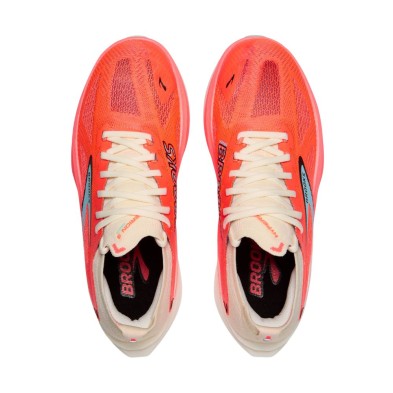 Zapatillas Brooks Hyperion Max 3 Mujer blanco coral y azul par