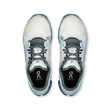 Zapatillas On Running Cloudflow 5 Mujer blanco gris azul Upper transpirable y ultraligero de malla técnica