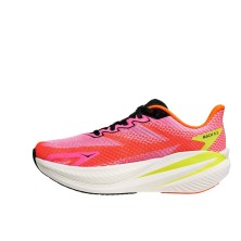 Zapatillas Hoka Mach X 3 mujer Neon Rose/ Neon Tangerine pisada firme y reactiva