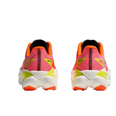 Zapatillas Hoka Mach X 3 mujer Neon Rose/ Neon Tangerine taón  drop 5mm