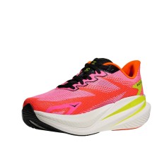 Zapatillas Hoka Mach X 3 mujer Neon Rose/ Neon Tangerine con entresuela de PEBA