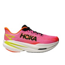 Zapatillas Hoka Mach X 3 mujer Neon Rose/ Neon Tangerine con placa Pebax