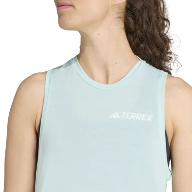 Camiseta tirantes Adidas Xperior Trail Running mujer turquesa tejido climacool