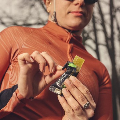 Barrita energética Amacx Turbo Fruit Chew limón textura gominola