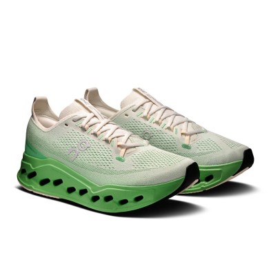 Zapatillas On Running Cloudsurfer max Hombre verde blanco marfil