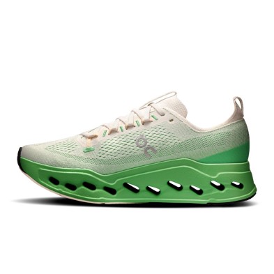 Zapatillas On Running Cloudsurfer max Hombre Ivory/ Honeydew fluidez y suavidad
