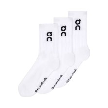 Calcetines On Running Logo Sock High Pack de 3 White