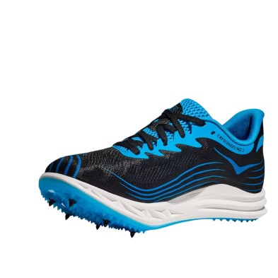 Zapatillas Hoka Crescendo MD 2 Unisex Black/ Skyward Blue con clavos para carreras