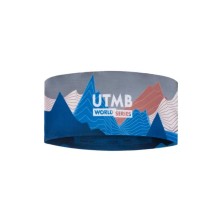 Headband Cinta Buff CoolNet UV Wide UTMB 2025 Navy