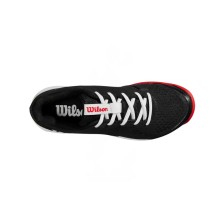 Zapatillas Wilson Rush Pro L Junior Tennis Unisex negro / rojo wilson / blanco ligera y transpirable