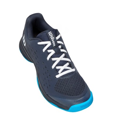 Zapatillas Wilson Rush Pro L Junior Tennis Unisex Navy Blazer/ White/ Atomic Blue ligera y transpirable