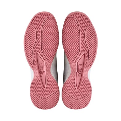 Zapatillas Wilson Rush Pro L Junior Tennis Unisex White/ White/ Mauveglow suela de goma azul