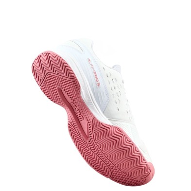 Zapatillas Wilson Rush Pro L Junior Tennis Unisex White/ White/ Mauveglow rendimiento en todo tipo de pistas