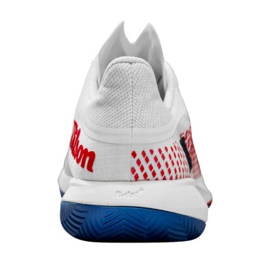 Zapatillas tenis Wilson Kaos Swift 1.5 Clay Mujer White/ Deja Vu Blue/ Wilson Red