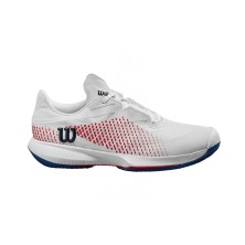 Zapatillas tenis Wilson Kaos Swift 1.5 Clay Mujer White/ Deja Vu Blue/ Wilson Red