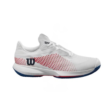 Zapatillas tenis Wilson Kaos Swift 1.5 Clay Mujer White/ Deja Vu Blue/ Wilson Red