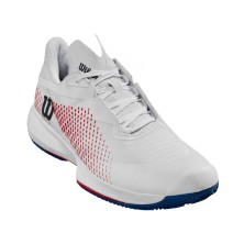 Zapatillas tenis Wilson Kaos Swift 1.5 Clay Mujer White/ Deja Vu Blue/ Wilson Red