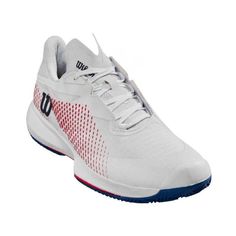 Zapatillas tenis Wilson Kaos Swift 1.5 Clay Mujer White/ Deja Vu Blue/ Wilson Red