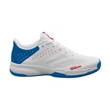 Zapatillas tenis Wilson Kaos Stroke 2.0 Hombre White/ Deja Vu Blue/ Wilson Red