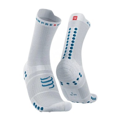 Calcetines Compressport Pro Racing V4.0 Run High White/ Fjord Blue