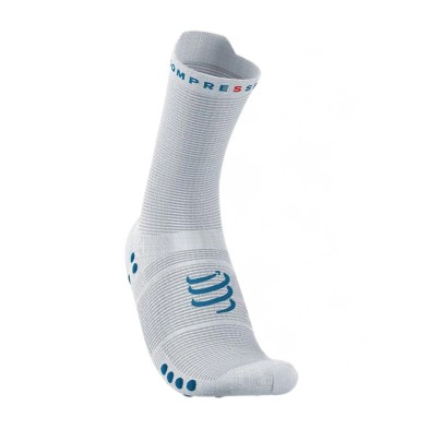Calcetines Compressport Pro Racing V4.0 Run High White/ Fjord Blue