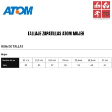 tallaje zapatillas Atom mujer