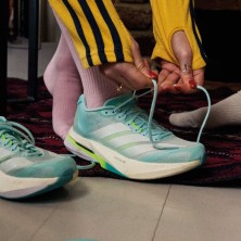 Zapatillas Adidas Adizero Boston 13 Mujer Semi Flash Aqua/ Zero Metalic/ Lucid Lemon