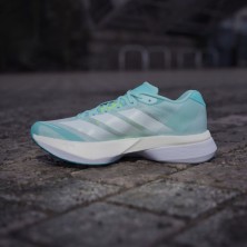 Zapatillas Adidas Adizero Boston 13 Mujer Semi Flash Aqua/ Zero Metalic/ Lucid Lemon