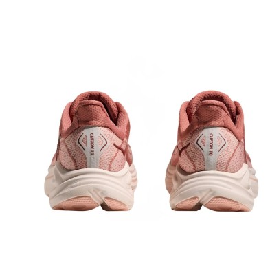 Zapatillas Hoka Clifton 10 mujer Blush/ Rose latte talón rediseñado