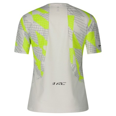 Camiseta manga corta Scott RC Run mujer blanco negro amarillo espalada de malla