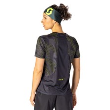 Camiseta manga corta Scott RC Run mujer Black/ Yellow tejido elástico en la espalda