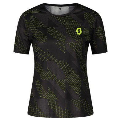Camiseta manga corta Scott RC Run mujer Black/ Yellow