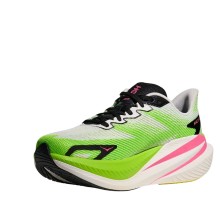 Zapatillas Hoka Mach X 3 mujer White/ Neon Lime con entresuela de PEBA