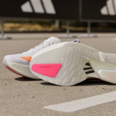 Zapatillas Adidas Adizero Adios Pro 4 Hombre Cloud White / Lucid Orange / Lucid Red suela caucho continental