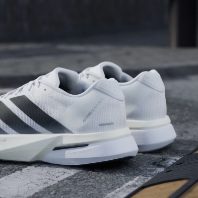 Zapatillas Adidas Adizero Boston 13 Hombre Cloud White/ Core Black/ Dash Grey amortiguación lighstrike