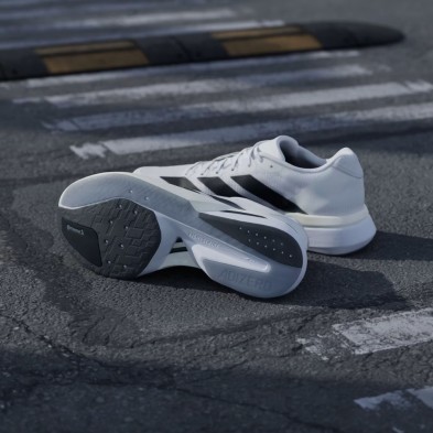 Zapatillas Adidas Adizero Boston 13 Hombre Cloud White/ Core Black/ Dash Grey Suela Lighttraxion