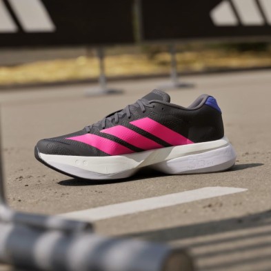 Zapatillas Adidas Adizero Boston 13 Mujer negro rosa y azul