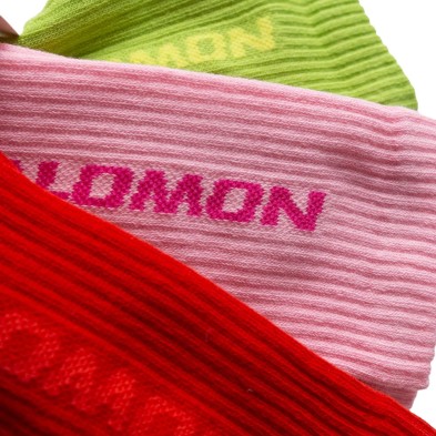 Calcetines Salomon Everyday Crew pack de tres unisex Flame Scarket/ Dark Cirton/ Fairy Tale