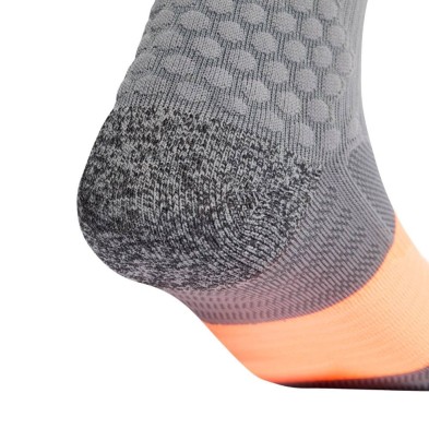 Calcetines Adidas Runxboost Grey Four/ Grey Six/ Lucid Orange talón acolchado