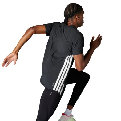 Camiseta manga corta Adidas Adizero running hombre Black perfecta para centrarte en la carrera