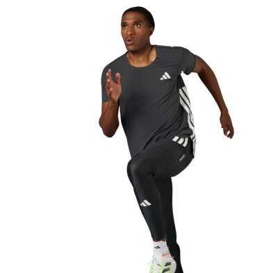 Camiseta manga corta Adidas Adizero running hombre color negro