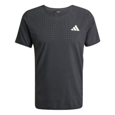 Camiseta manga corta Adidas Adizero running hombre Black