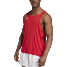 Camiseta tirantes Adidas Adizero Essentials Singlet hombre Red tejido aeroready