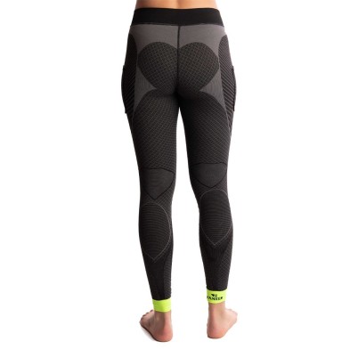 Malla larga compresiva Hanker Drutse Unisex Gris y amarillo neón